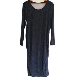 Long sleeve maternity dress leopard print 8/10